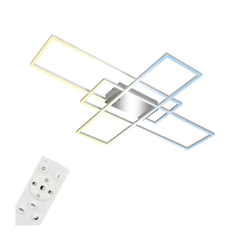 Plafoniera LED Frame 48 W Cct Cm 99 x 70 Alluminio - 2