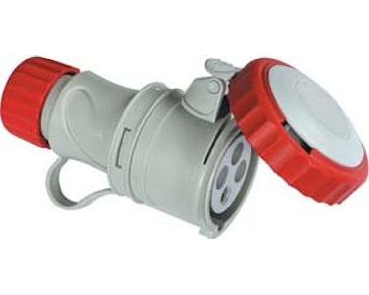Presa Industriale Volante Argo Rossa 3P+N+T Cee IP67 32A Rosso 5 Pezzi - 2