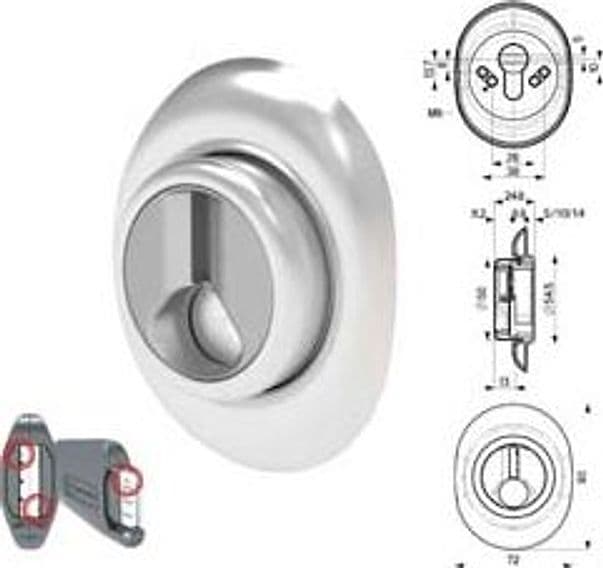 Defender Magnetico ad Altezza Fissa Cromato Satinato 72 MMX90 Cod 496001 - 2