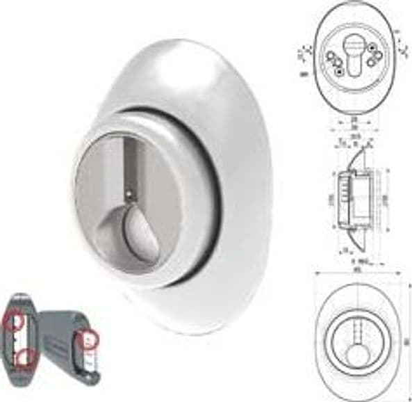 Defender Regolabile a Ghiera Mostrina Piena Cromato Satinato 65 MMX90 - 2