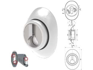 Defender Regolabile a Ghiera Mostrina Piena Cromato Satinato 65 MMX90 - 2