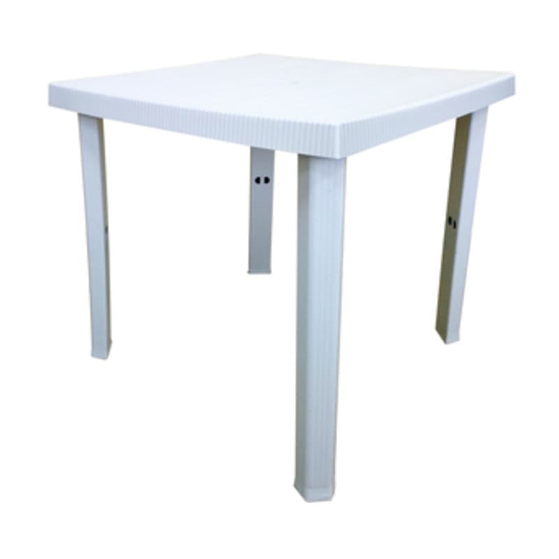 Tavolo Resina Figaro 80 x 80XH72 Cm Bianco - 2