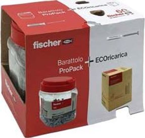 Tassello in Nylon con Vite Propack Sx S Ø 8 mm MMX40 Vite 5 MMX50, Cf – Fischer
