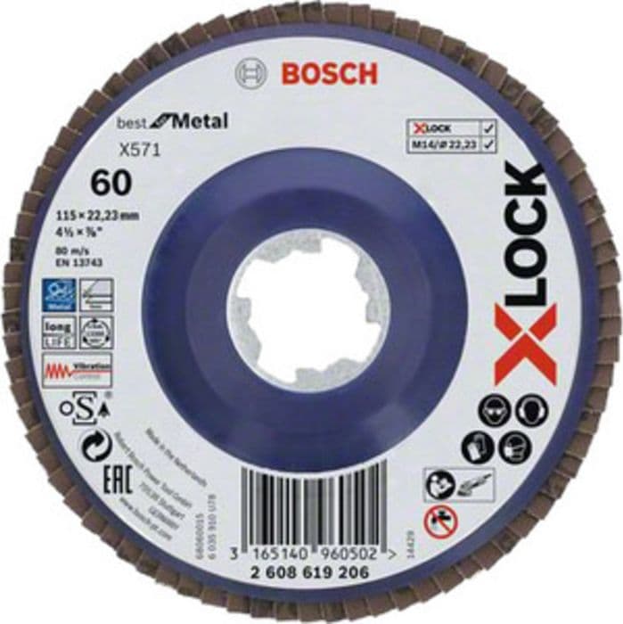 Bosch a Disco Lamellare Xlock Gr 60 Ø 115 mm Bosch 10 Pezzi - 2