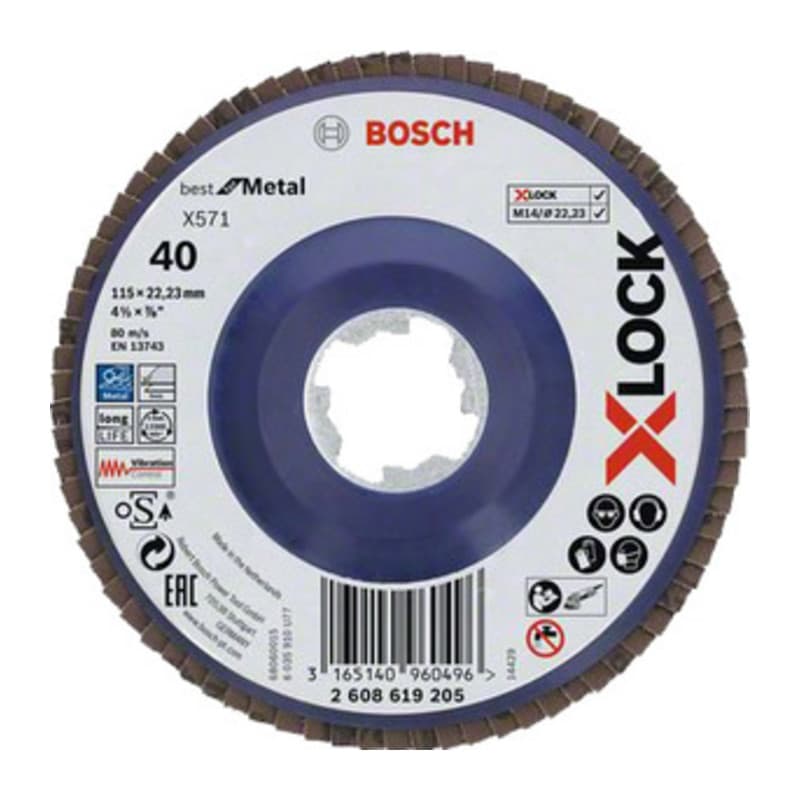 Bosch a Disco Lamellare Xlock Gr 40 Ø 115 mm Bosch 10 Pezzi - 2