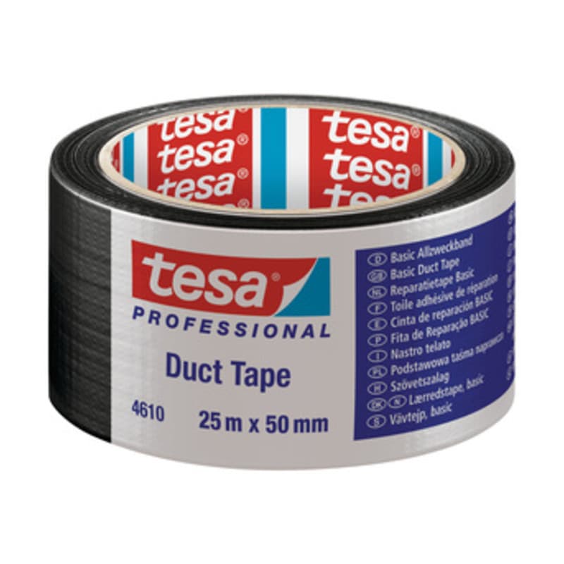 Nastro Americano Tesa Basic 50MMX25M Nero 6 Pezzi - 2
