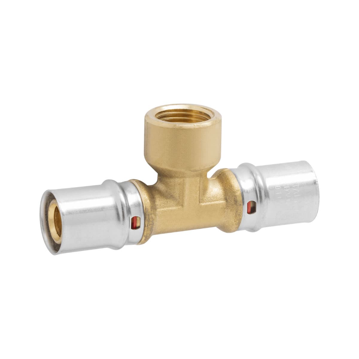 Raccordo Tee Femmina Pressare per Tubo Multistrato AP132 Ø 32 x 3 APE - 2