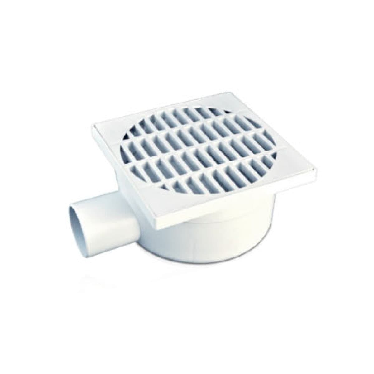 Pozzetto Sifonato Attacco Orizzontale in PP Mm 115 x 115 Ø 40 mm - 2