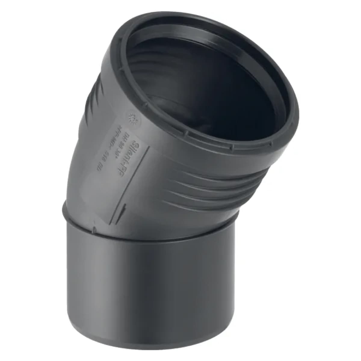 Curva 30 ° ad Innesto in PP con Guarnizione Serie Silent Ø 125 GBR - 2
