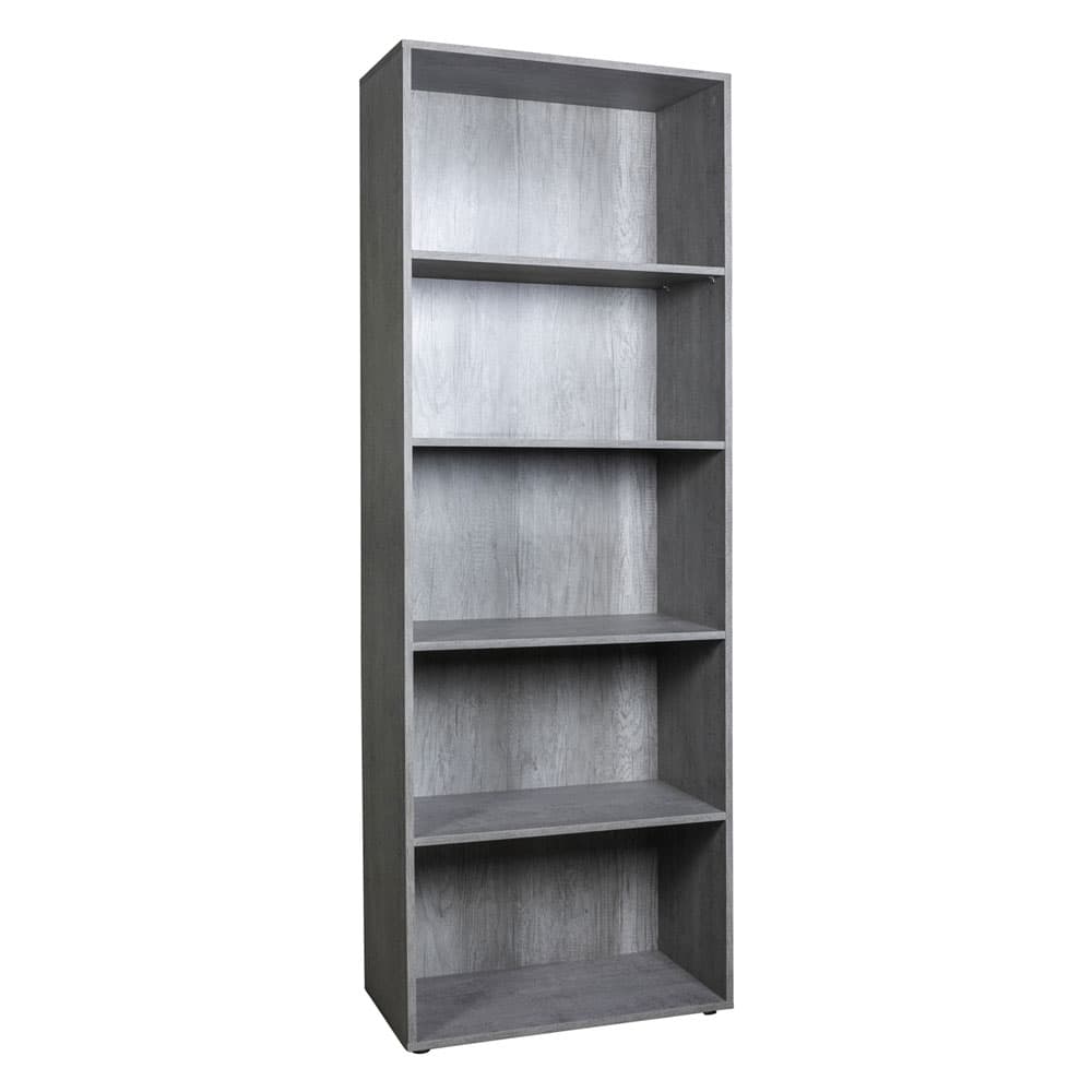 Libreria Linea 5 Ripiani Cemento Composad Flow 35 x 68 x 200 cm - 2
