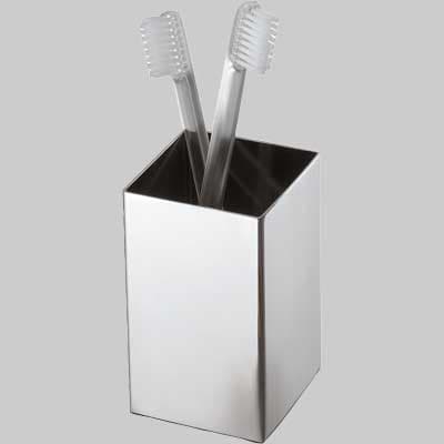 Portaspazzolini Nemesia Acciaio INOX Lucido Gedy - 2