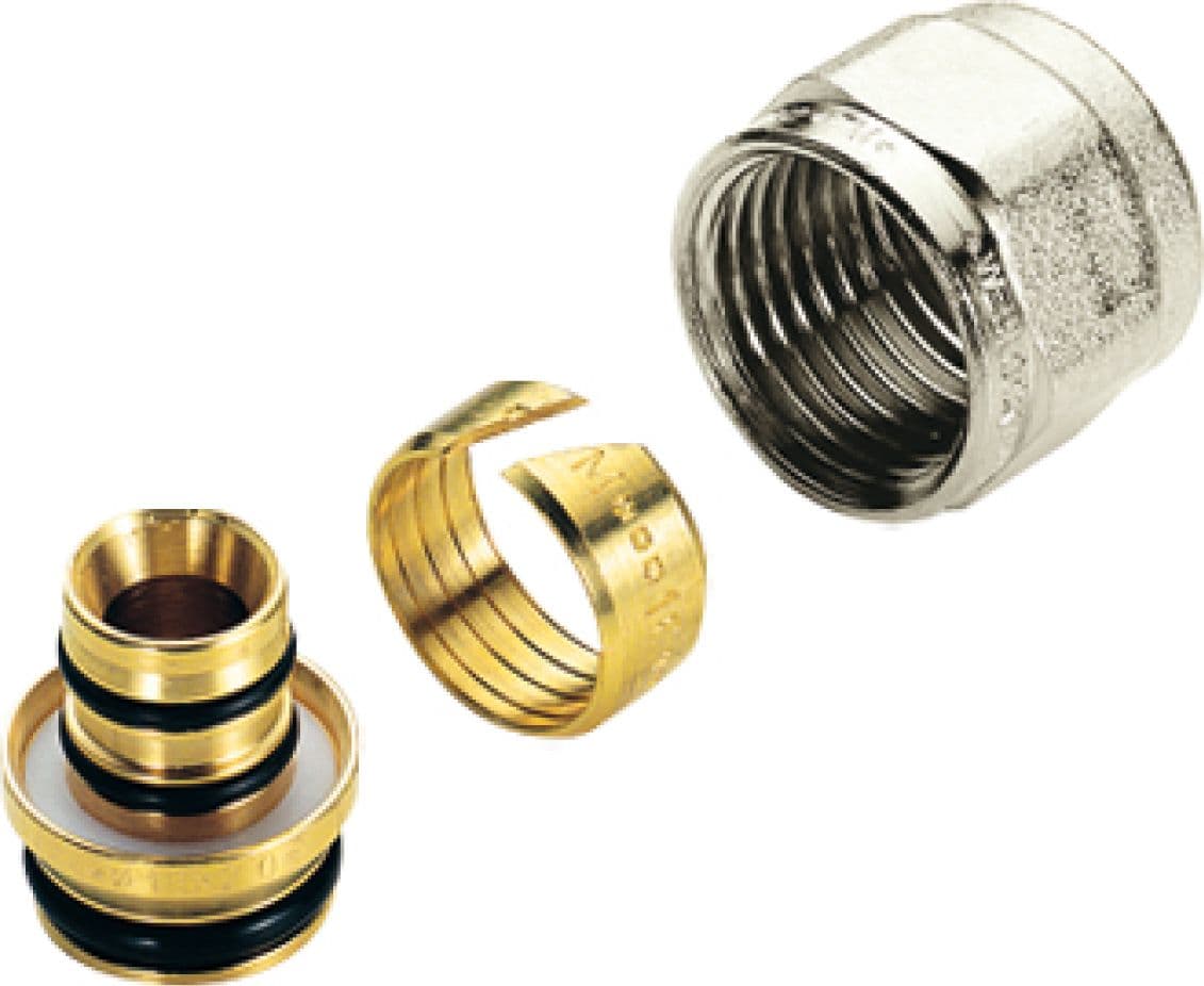 Adattatore in Ottone Cromato per Tubo Multistrato 3/4 Ø 14 TIM - 2