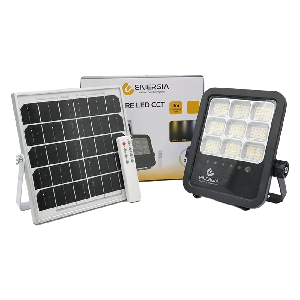 Proiettore a LED con Pannello Solare Cct 200W 24,9 x 23,2 x 4,8 cm - 2