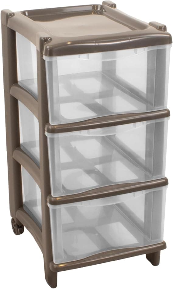 CASSETTIERA UNIVERSALE 'ESSENTIAL' 3 Cassetti, 29,5x36x59,5 cm - Col. Antracite - GIO' STYLE - 2