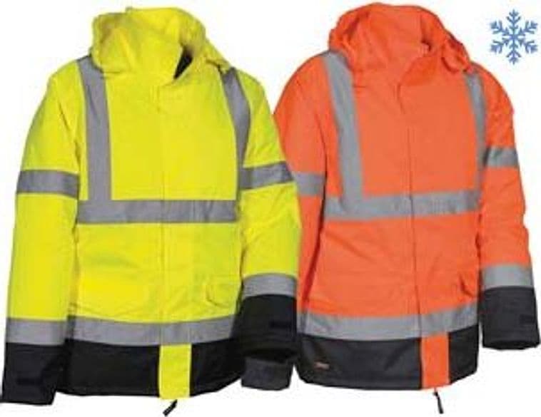 Giacca Imbottita Namsos ad Alta Visibilita' TG.2XL Arancio Fluo Navy Cofra - 2