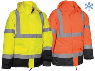 Giacca Imbottita Namsos ad Alta Visibilita' TG.2XL Arancio Fluo Navy Cofra - 2