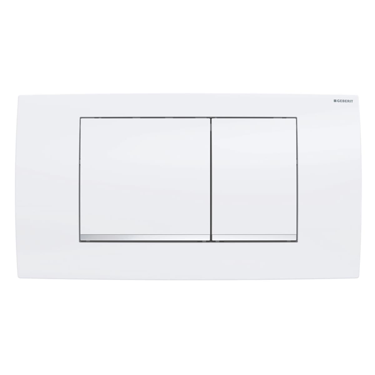 Placca 2 Tasti Modello Twinline 30 Bianco Cromato Bianco Geberit - 2