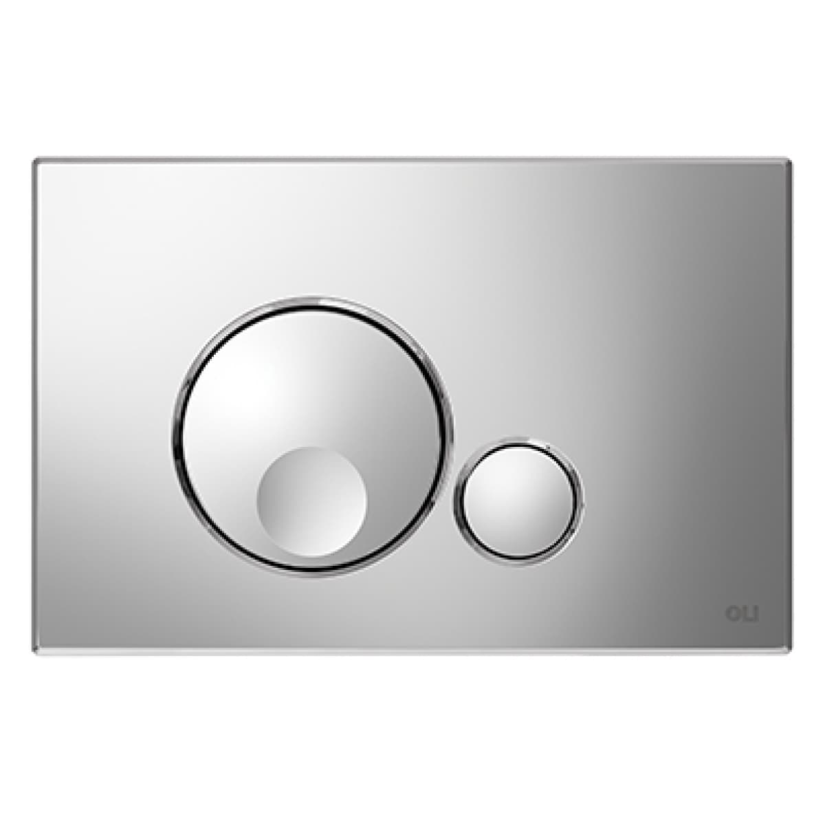 Placca 2 Tasti Modello Globe Cromata Lucida Oliver International - 2