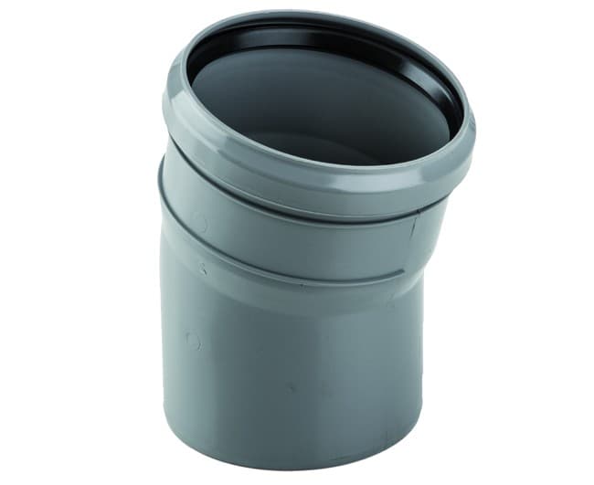 Curva 15 ° PP Innesto Guarnizione Wavin Italia WA241311 - 2