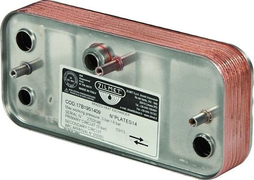 Scambiatore Saldobrasato per Caldaia Murale Piastre 14 ZILMET - 2