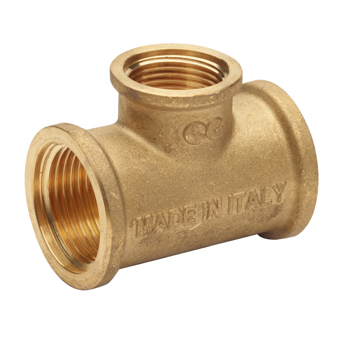Raccordo Tee Ridotto Femmina in Ottone Giallo 1500 ¾ x ½ x ¾ Pettinaroli - 2