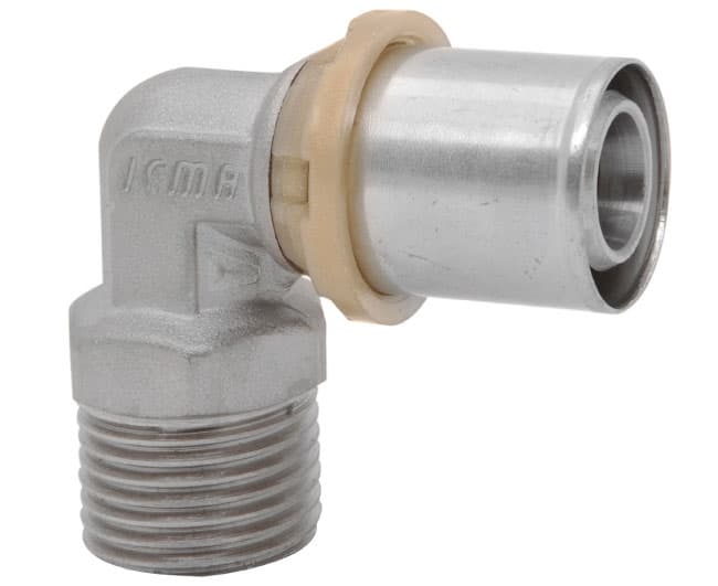 Raccordo Curvo Maschio per Tubo Multistrato Pressare Sempiter ½ Ø 16 x Icma - 2