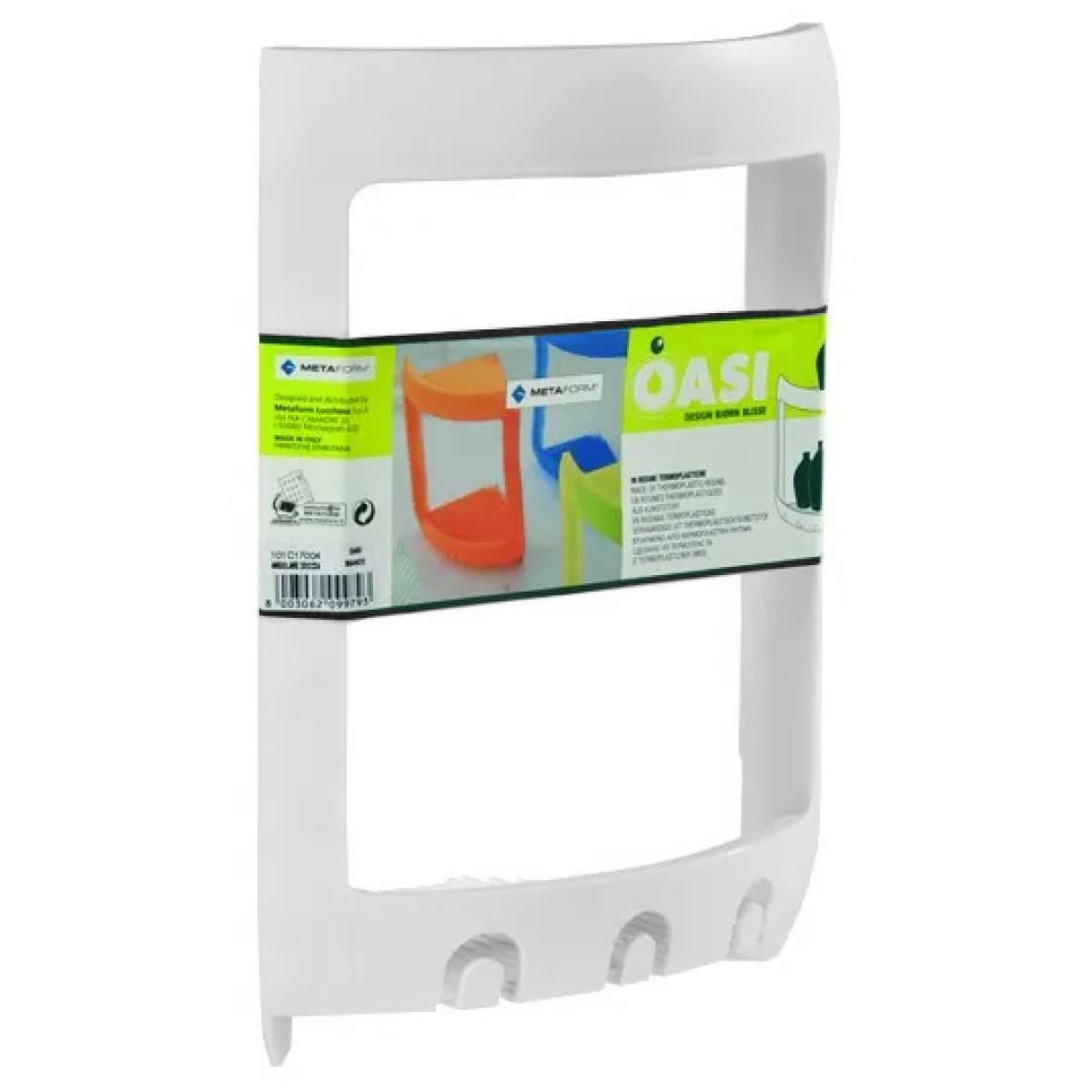 Angoliera Doccia Porta Oggetti in Resina Termoplastica Bianca Metaform - 2