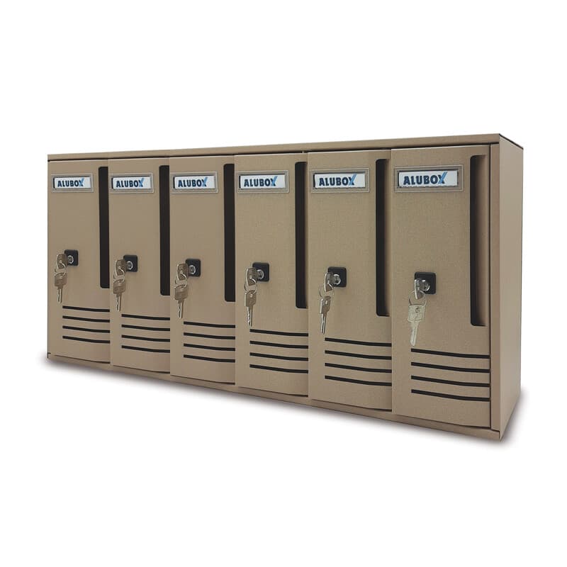 Cassetta Postale Alubox Cubo C6 62 x 17,5 x 30 Sabbia - 2