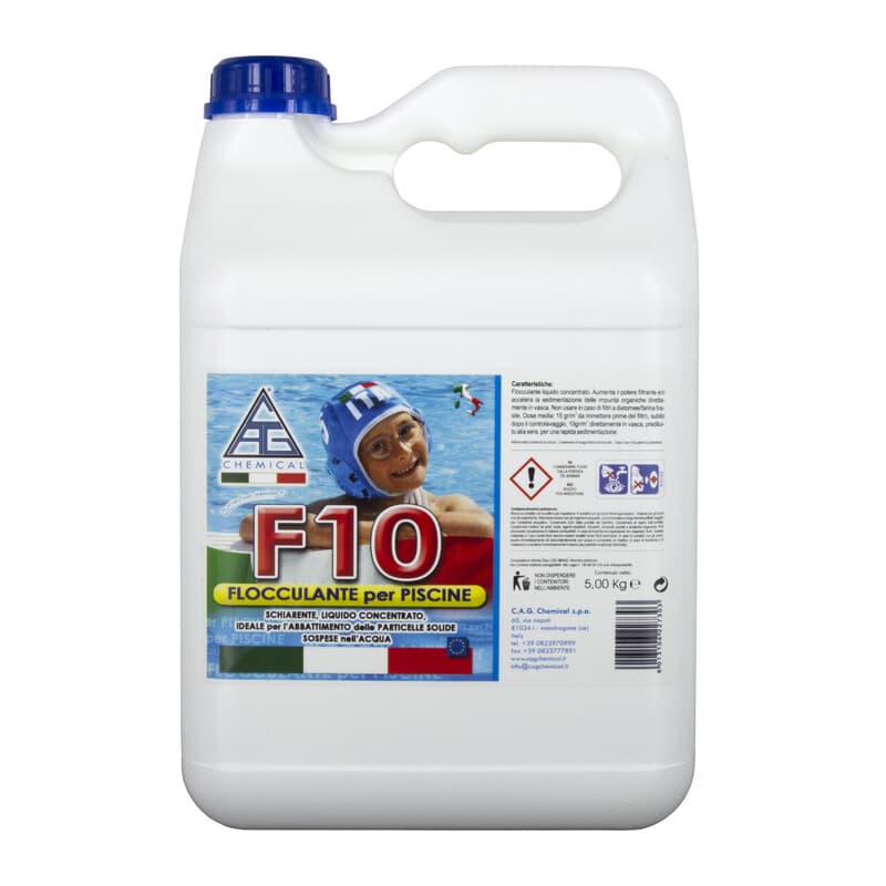 Flocculante per Piscina Liquido F10 5 l Cag Chemical 4 Pezzi - 2