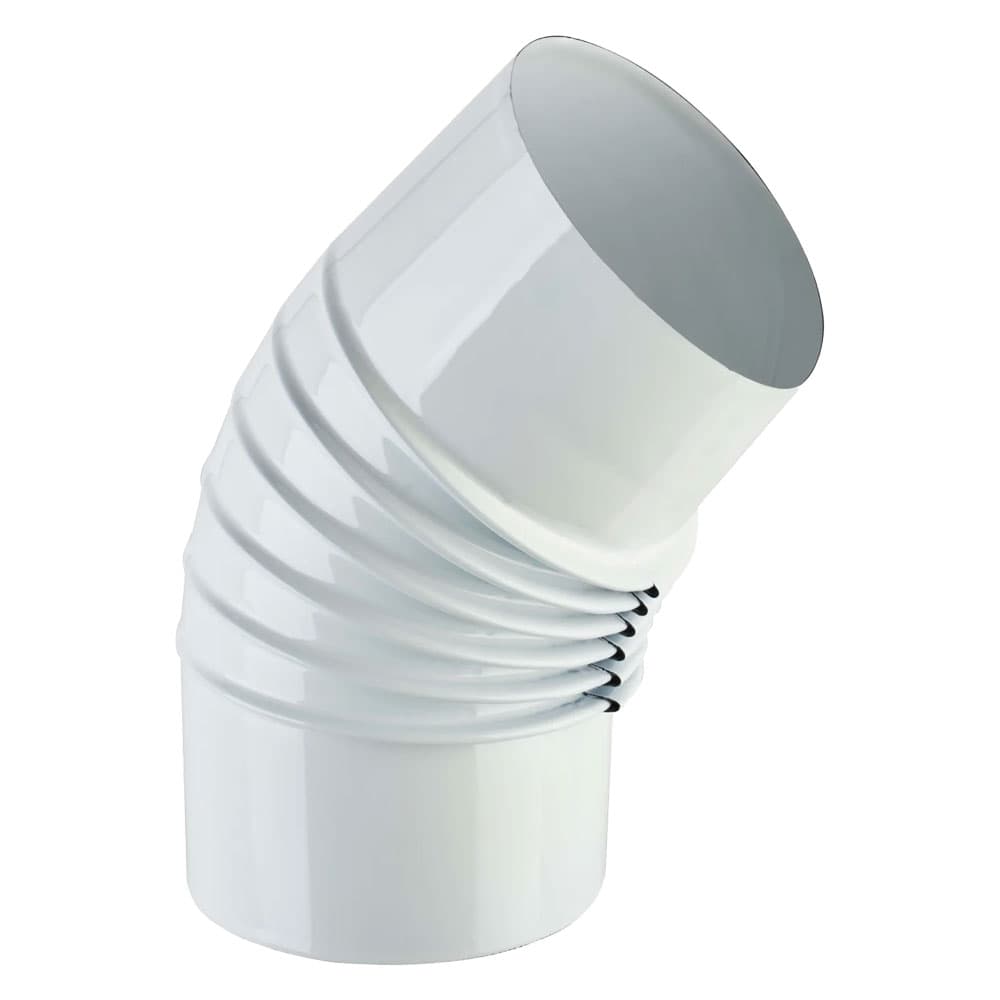 Gomito Smaltato per Stufe Ee ¸ 13 45° Colore Bianco Europrofil - 2