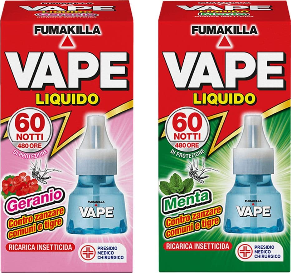 ANTIZANZARE LIQUIDO RICARICA 60 notti - Geranio/Menta  - VAPE