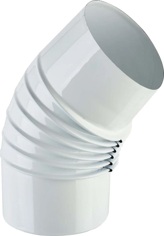 Gomito Smaltato per Stufe Ø 12 45° Colore Bianco Europrofil - 2
