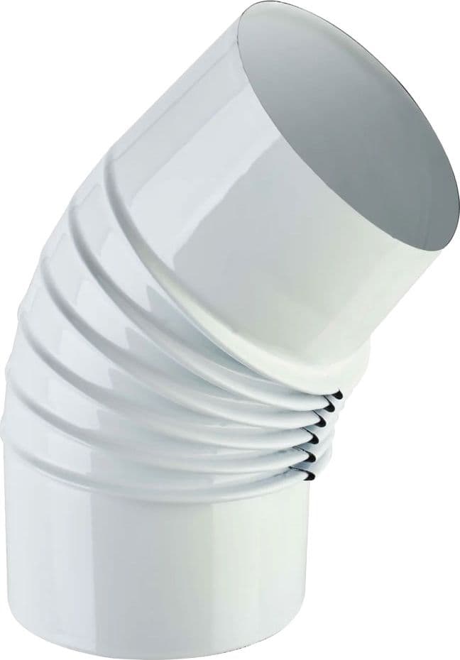 Gomito Smaltato per Stufe Ø 12 45° Colore Bianco Europrofil - 2