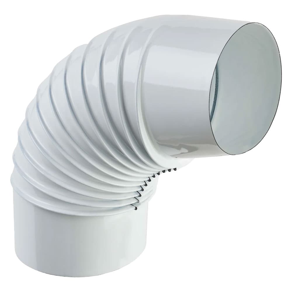 Gomito Smaltato per Stufe Ee ¸ 13 90° Colore Bianco Europrofil - 2
