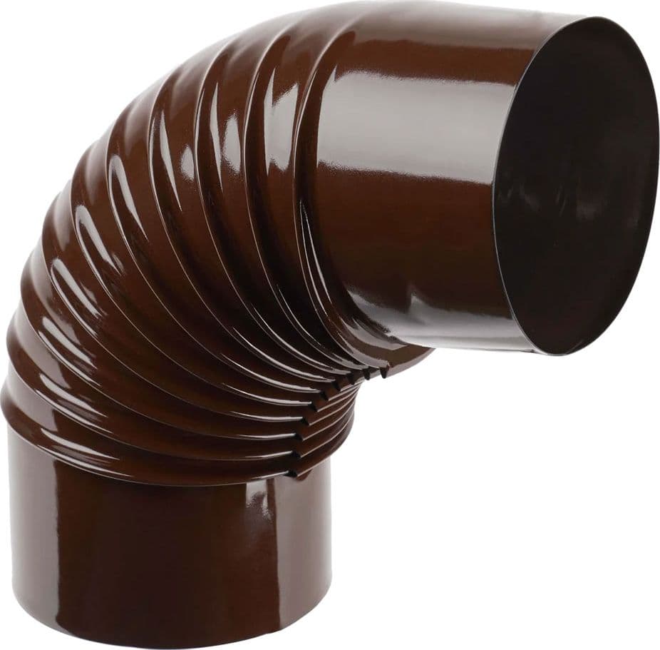 Gomito Smaltato per Stufe Ø 10 90° Marrone Europrofil - 2