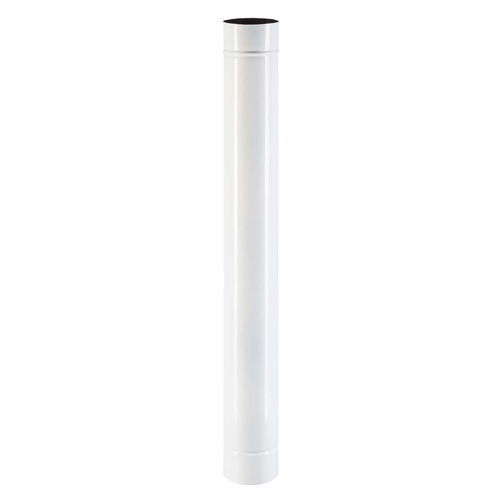 TUBO SMALTATO PER STUFE cm 100 ø 13 bianco  - EUROPROFIL