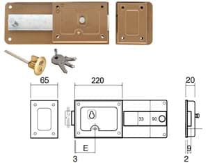 Ferroglietto Applicare Caten. Mandate 5 e ½ + Scrocco 2 Pezzi - 2
