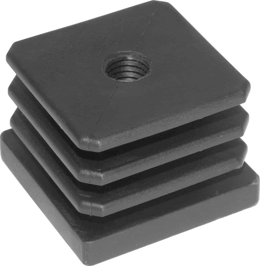 PUNTALE QUADRO ALETTATO CON FORO FILETTATO mm 30 x 30 - foro M10- 100 pezzi  - BricoGo - 2