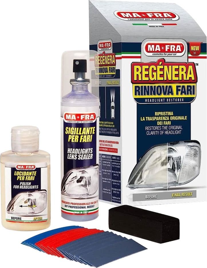 KIT RINNOVA FANALI 'REGENERA FARI' confezione da 19 pezzi  - MA-FRA - 2