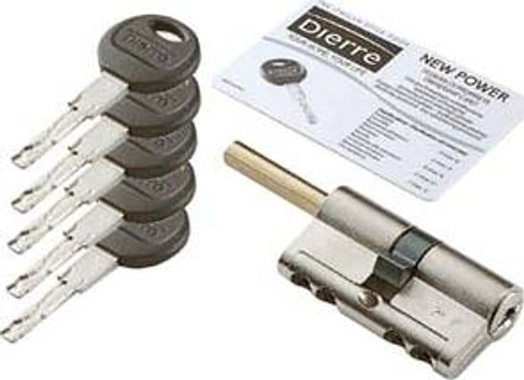 Cilindro Europeo New Power per Pomolo 50 mm 30 (CILNEWP50300755) Dierre