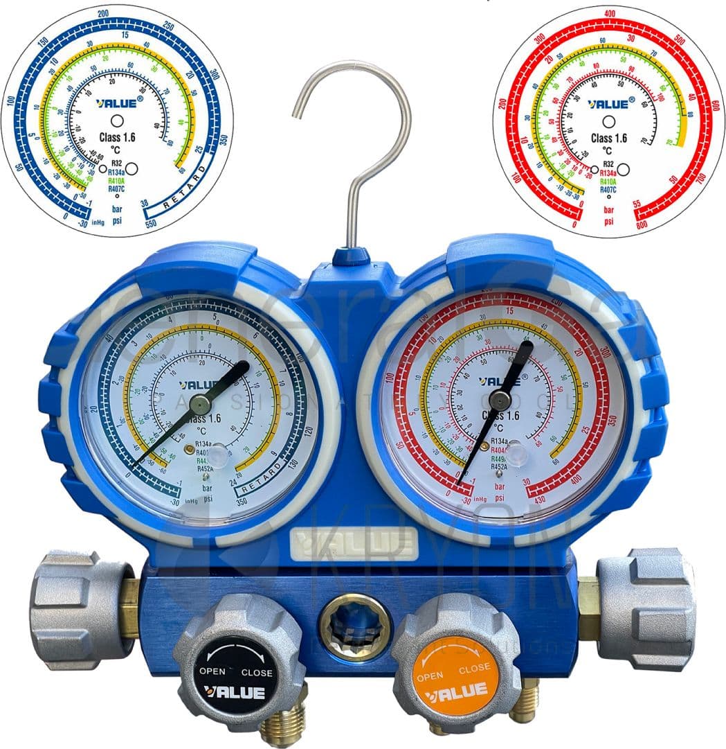 Gruppo Manometrico Analogico a 4 Vie per Condizionamento R134A R404A GER - 2