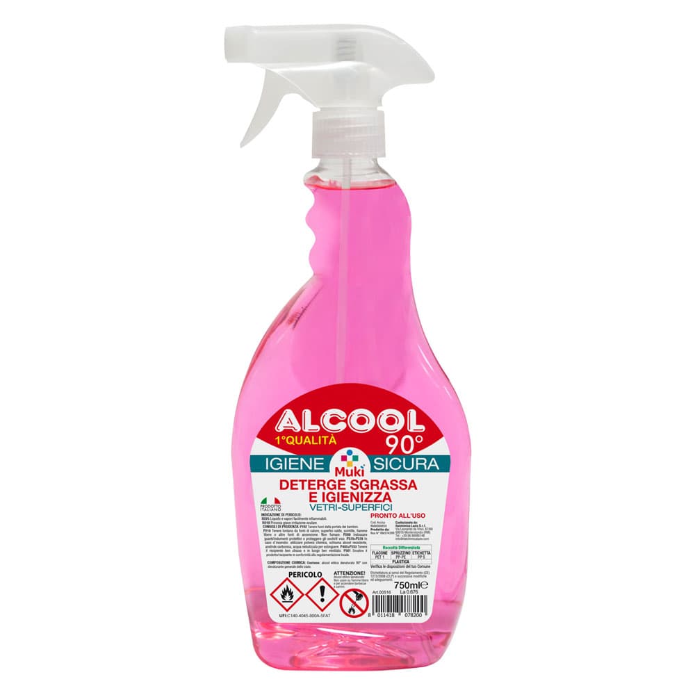 Alcool Etilico Denaturato 90° ' 90 % Vol. Bottiglia 20 Pezzi 0,5 lt - 2