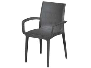 Sedia Poltrona da Giardino in PE Rattan Duke Antracite - 2