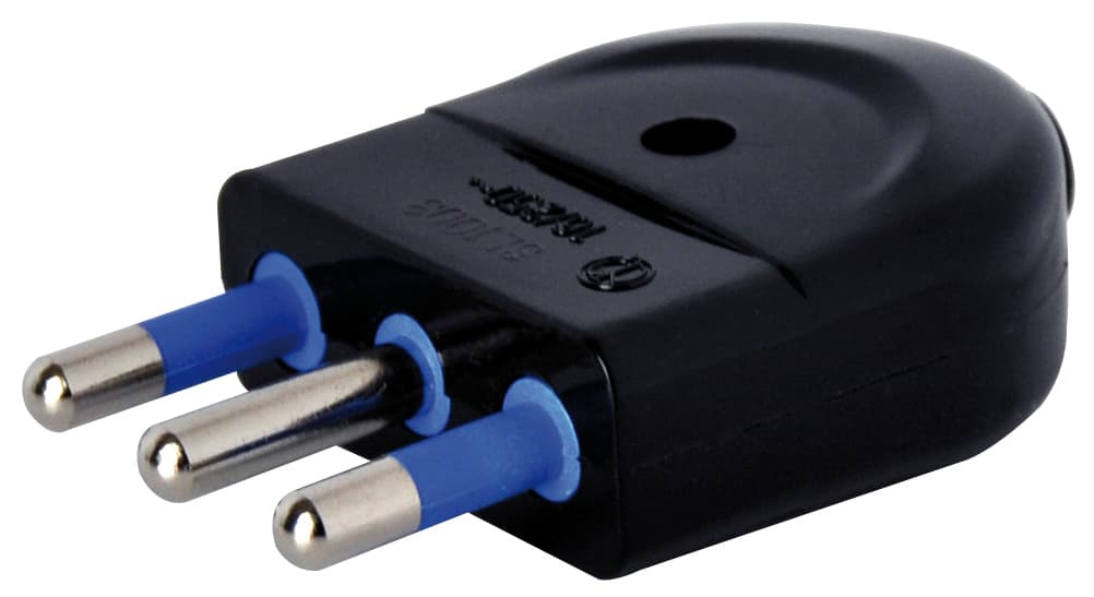 Spina Semplice in Blister 2P+T 16A Colore Nero 20 Pezzi Globex - 2