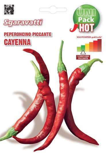 Semi per Ortaggi e Vegetali Peperone Piccante Cayenna Sgaravatti 20 Pezzi - 2