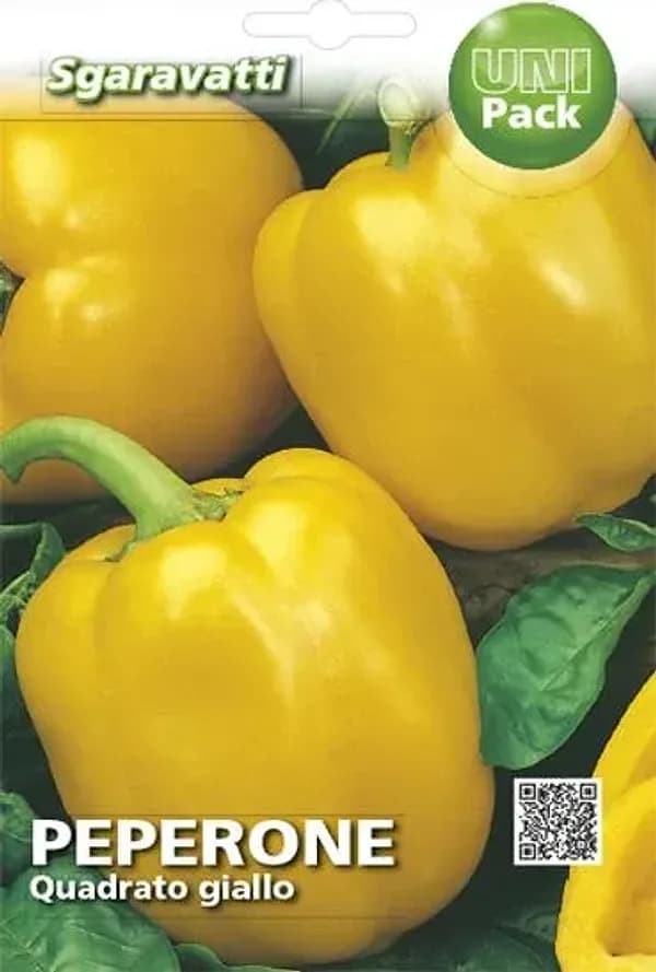SEMI PER ORTAGGI E VEGETALI peperone quadrato asti giallo- 20 pezzi  - SGARAVATTI - 2