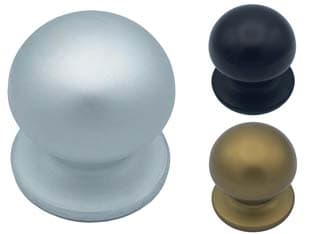 Pomolo per Portoncino MOD.169 Ø 70 mm Finitura Elettrocolore Nero Saguatti - 2