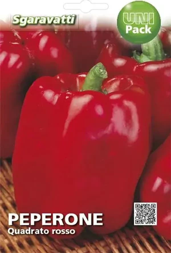 SEMI PER ORTAGGI E VEGETALI peperone quadrato asti rosso- 20 pezzi  - SGARAVATTI - 2