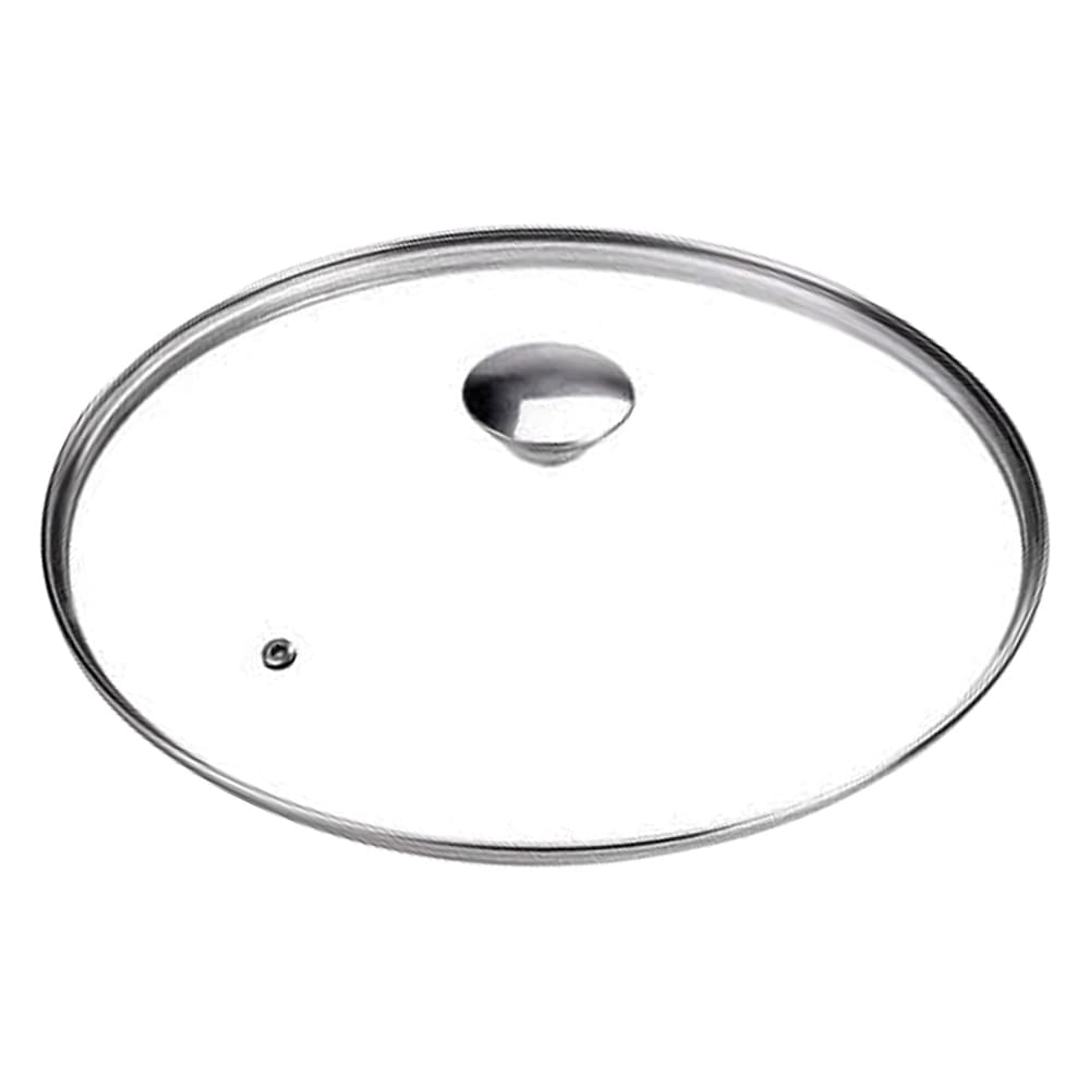 COPERCHIO VETRO E ACCIAIO ?ALLEGRO INOX? Ø cm. 22  - MONETA