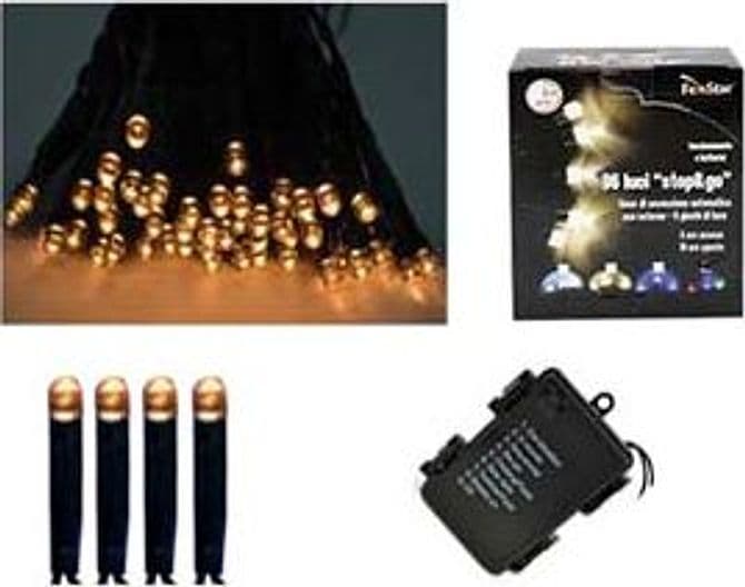 Luci 120 LED Bianco Caldo a Batteria per Interno con Gioco Luci 0,3 m + - 2